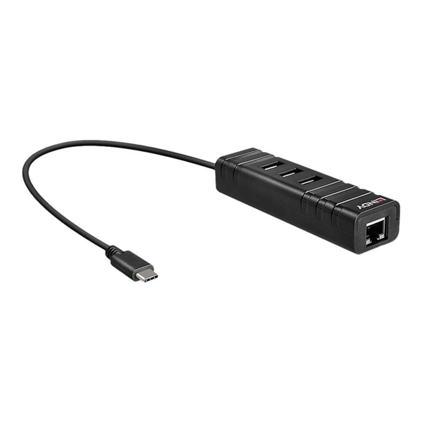Lindy 43249 interface hub USB 3.2 Gen 1 (3.1 Gen 1) Type-C 5000 Mbit/s Sort
