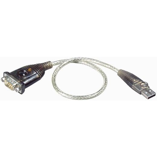ATEN UC232A1-AT cavo seriale Nero, Metallico 1 m USB tipo A DB-9
