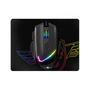 Комплект мишка и подложка Spirit of Gamer, 7200 DPI, 8 бутона, RGB, Черен