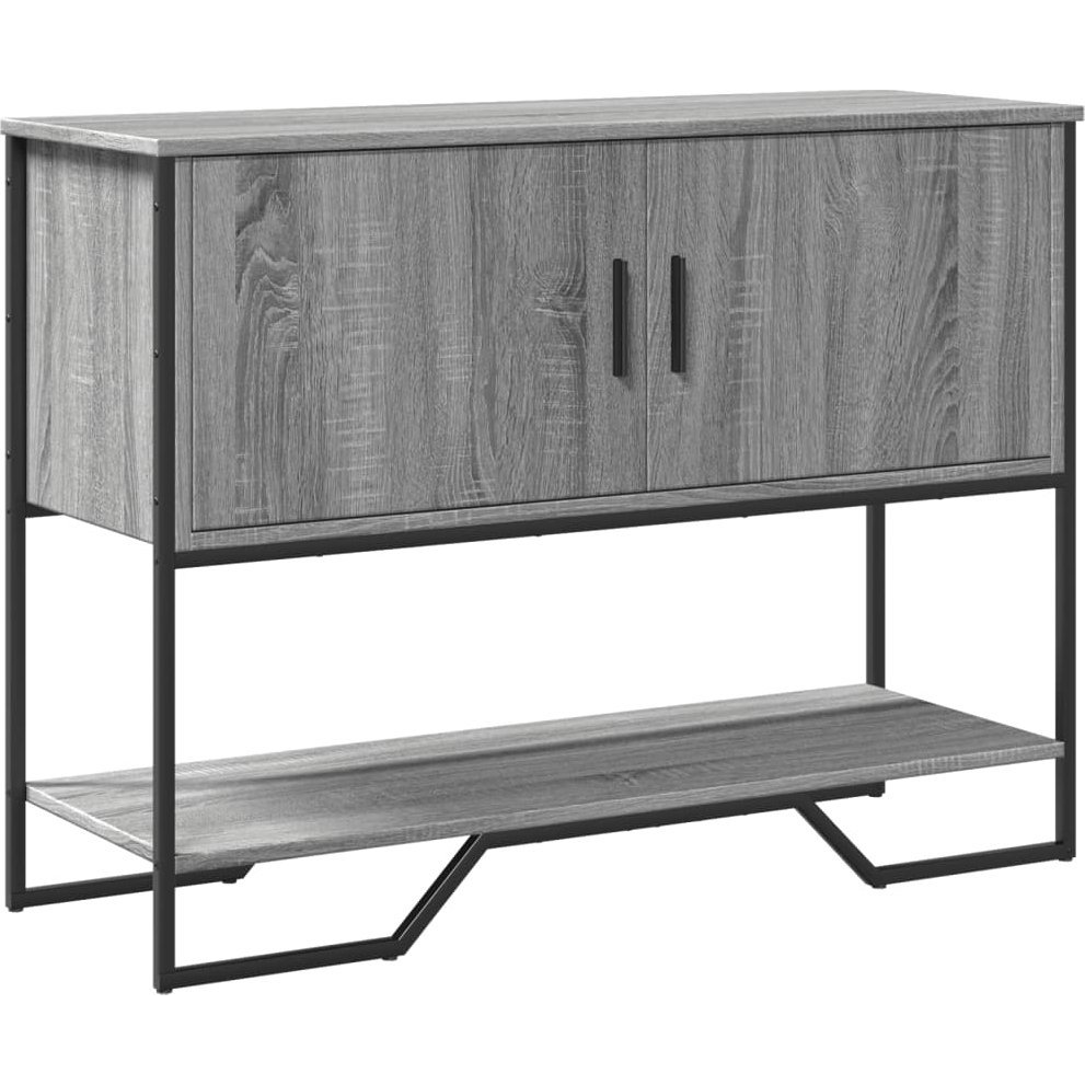 szürke sonoma szerelt fa dohányzóasztal 100x35x74,5 cm (848537)