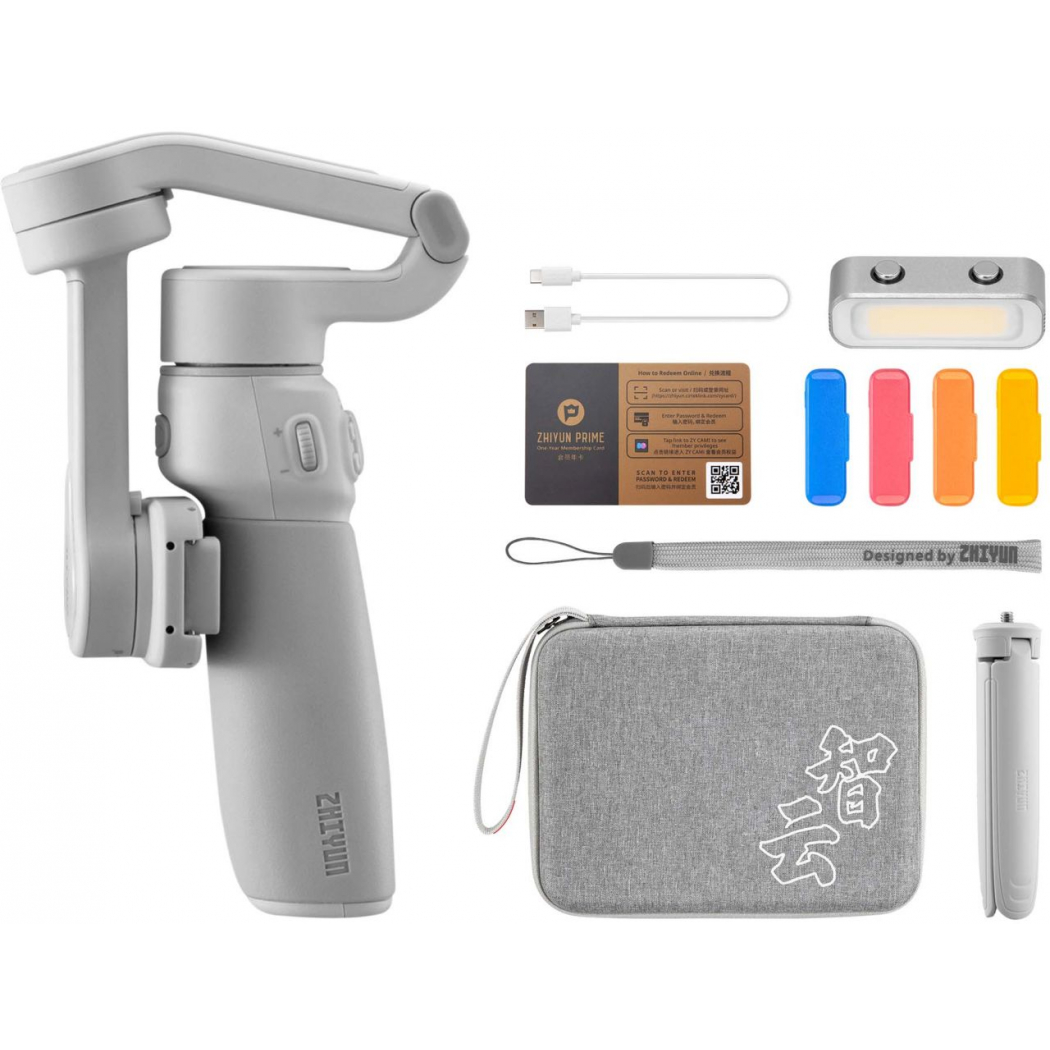 Zhiyun Smooth Q4 3 Tengelyes Gimbal / Stabilizátor + Kiegészítők - Fehér (6970194087061)