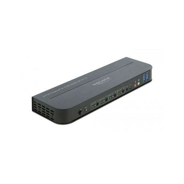 DELOCK DisplayPort 1.4 KVM Switch 8K 30 Hz with USB 3.0 and