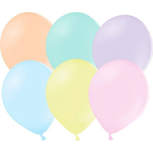PartyDeco Balony lateksowe na hel pastelowe kolorowe 100 szt