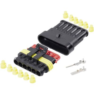 TE Connectivity Superseal készlet AMP-Superseal 1.5mm Series Pólusok száma 6 Raszterméret: 6 mm 30S007 1 készlet