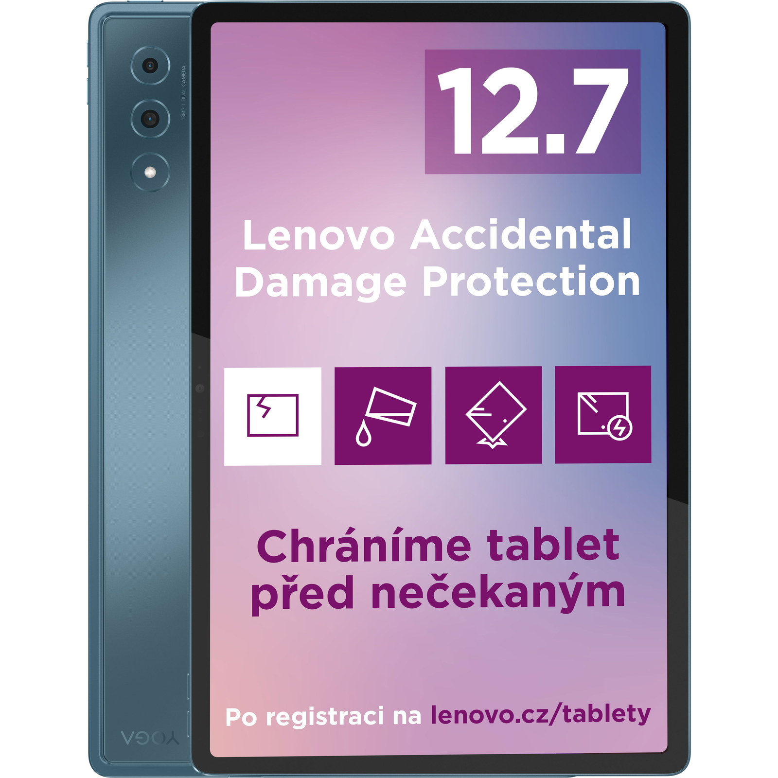 Lenovo Yoga Tab Plus 12,7" Tablet 16GB 256GB Tidal Teal (ZAEG0039CZ)