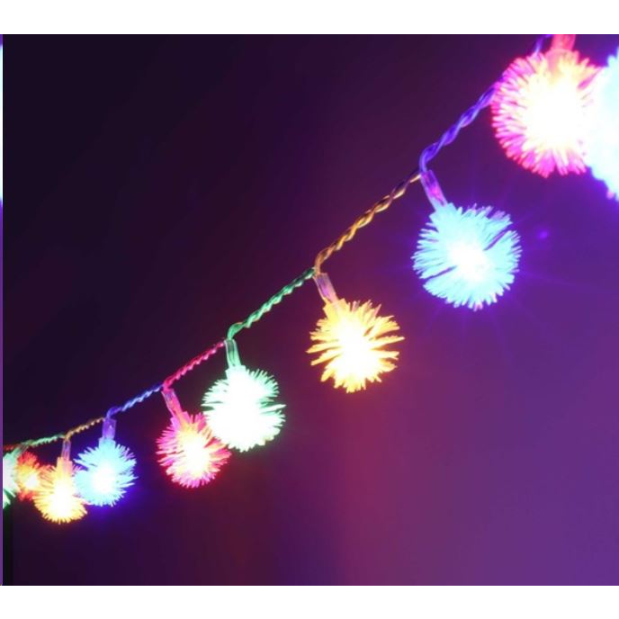IRIS Zúzmara alakú 3cm/1,5m/több színű/10db LED-es/2xAA elemes fénydekoráció (314-02) (314-02)