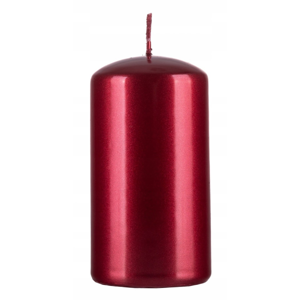 Świeca słupek DONAU HOME Standard Lakier, 60x115mm, czerwony metaliczny połysk