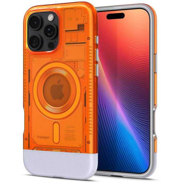 Spigen Classic C1 MagSafe Tangerine iPhone 16 Pro tok (ACS08560)