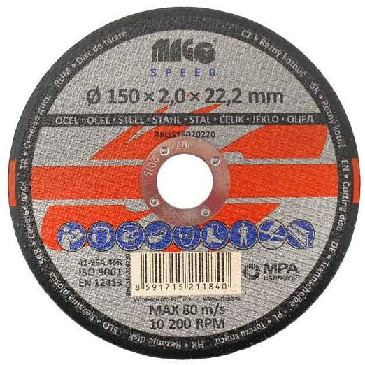 MAGG SPEED Vágótárcsa fémhez, 150×2,0×22 mm (RKQS15020220)