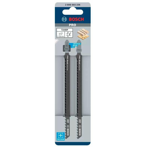 Bosch Accessories 2608665236 PRO Wood precíz T344DP szúrófűrészlap, 152 mm, 2 részes. 2 db