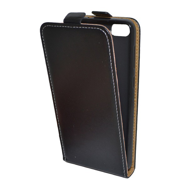 Tok álló, bőr hatású (FLIP, lefelé nyíló, szilikon tartó) FEKETE [Huawei P9 Lite Mini] (5996457718597)