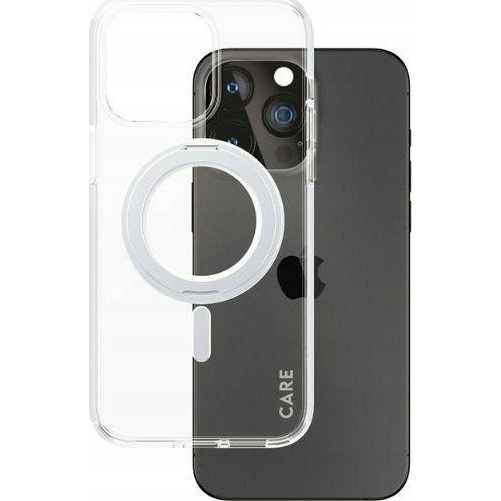 PanzerGlass Kickstand iPhone 15 Pro Max MagSafe Telefon tok kitámasztóval - Átlátszó / Ezüst (1415)