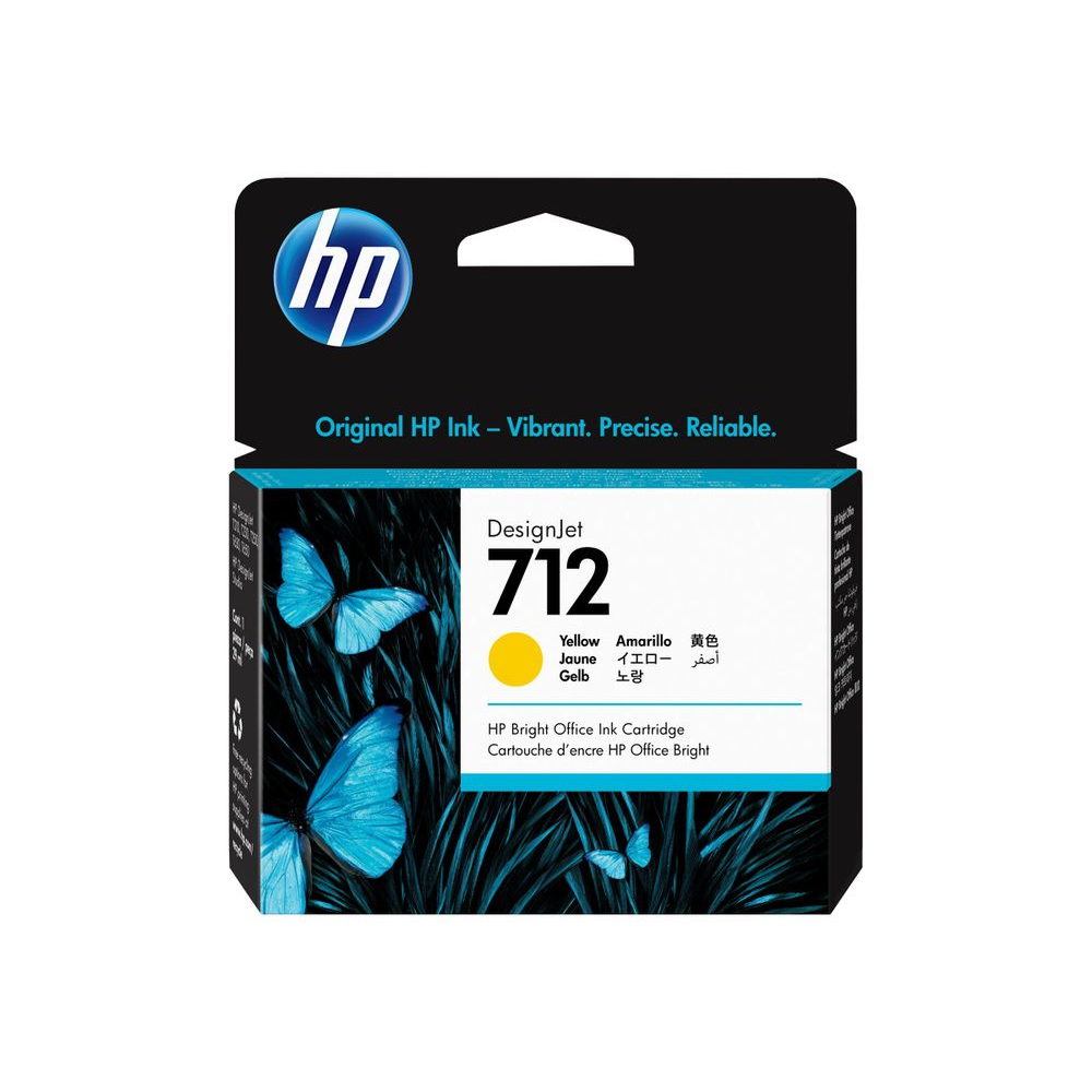 HP 712 - yellow - original - DesignJet - ink cartridge (3ED69A)