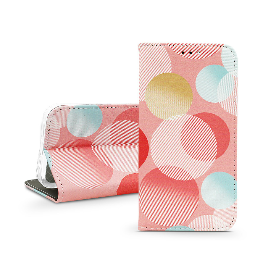 Smart Trendy Book Flip bőrtok - Apple iPhone 14 Pro - pastel circual (TF-0214)