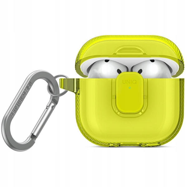Etui UNIQ Glase Pro do Apple AirPods 4 Lock Case żółty