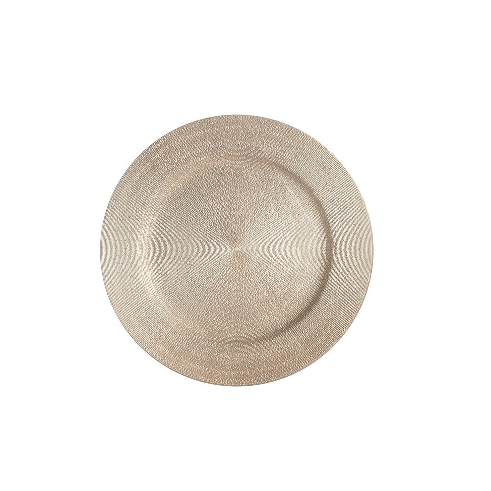 Iris 671950 Fém kerek dekor tálca 33 cm - Arany (671950)