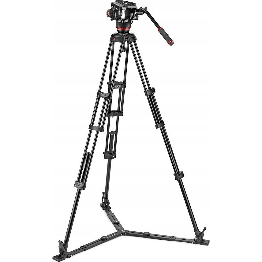 Manfrotto 504x fluid videó fej alu ikerlábas állvánnyal földterpesszel (MVK504XTWINGA) (MVK504XTWINGA)