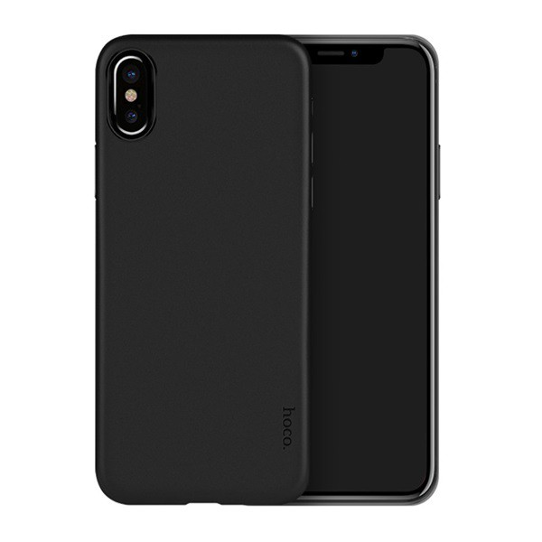 Пластмасов протектор за телефон HOCO THIN (0,45 мм, ултратънък) ЧЕРЕН [Apple iPhone XS Max 6.5] (5996457810147)