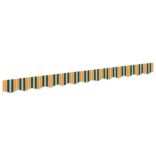 napellenző valance 3.5 m kerethez zöld és sárga 3.3 x 0.2 m