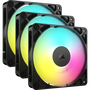 Corsair RS120 ARGB 120mm PWM Rendszerhűtő ventilátor 3db - Fekete