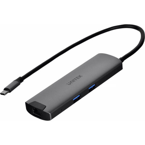 Unitek Active Hub USB-C 5Gbps, HDMI RJ-45 PD 100W