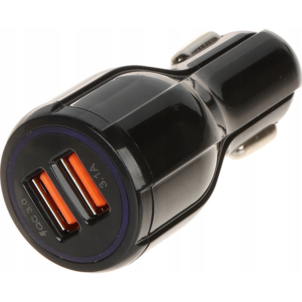 Ładowarka ŁADOWARKA SAMOCHODOWA USB 5V/3.1A/2XUSB-QUICK3.0/CAR
