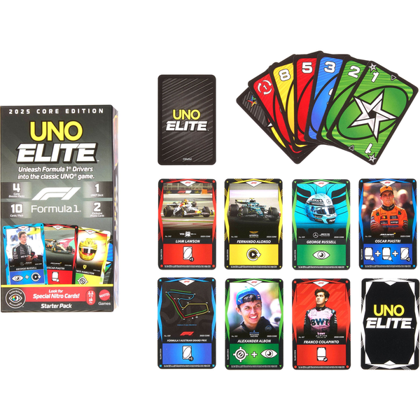 Games JLV42 настолна игра UNO Elite Formula 1 2025 Игри с карти Shedding