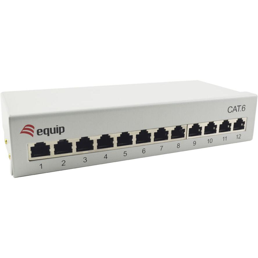 Equip Patchpanel 12x RJ45 Cat6 FTP Desktop ISO/IEC hellgrau (227363)
