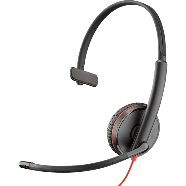 Poly Blackwire 3215 Auricolare Cablato A Padiglione Musica e Chiamate USB tipo-C Nero