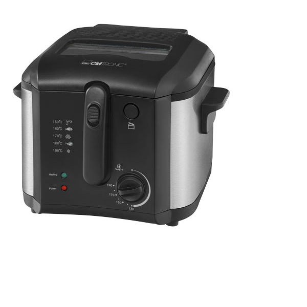 Clatronic FR 3649 2.5L olajsütő - Fekete / Inox (263773)