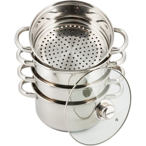 Kinghoff 5 Részes Pároló Edény Készlet Ø18 cm - 2.5L KH-3317
