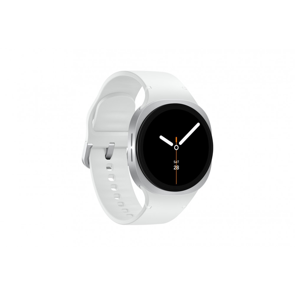 Samsung Galaxy Watch 8 3,81 cm (1.5") AMOLED 40 mm Digital 480 x 480 pixel Berøringsskærm 4G Sølv Wi-Fi GPS (satellit)