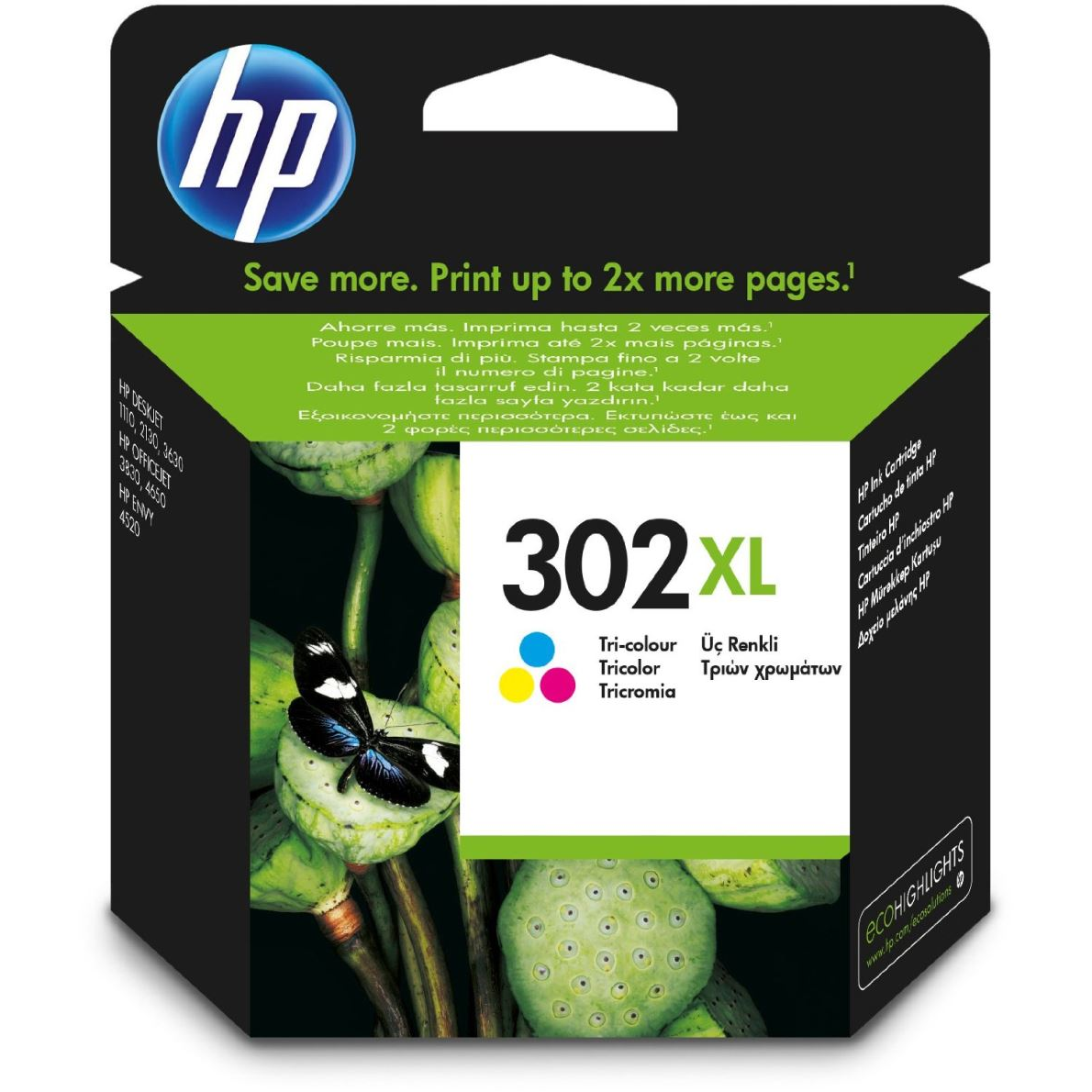 HP 302XL háromszínű tintapatron (F6U67AE) (F6U67AE)