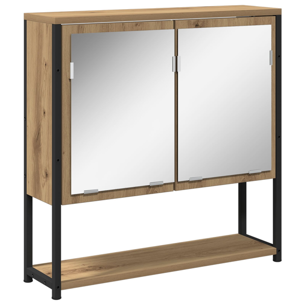 Fürdőszoba Tükörszekrény Művészi tölgy 60x16x60 cm Szerelt Fa