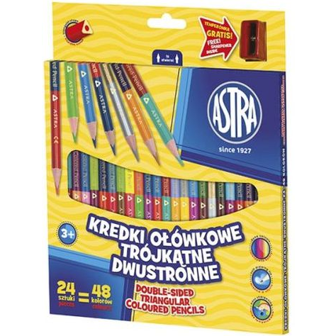 ASTRA Színes Ceruza Duo Ajándék Hegyezővel 24 Színű (WIKR-1003480)