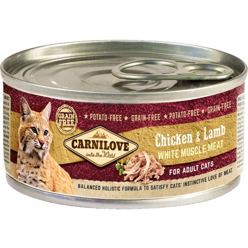 Carnilove Cat Chicken & Lamb Can- Csirke és Bárány Hússal Konzerv 100g (VAT009267)