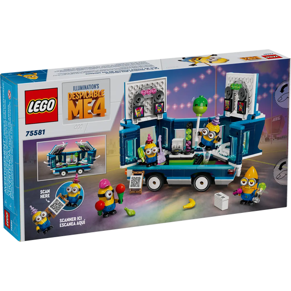LEGO Gru 4 Mi villano favorito Bus de Fiesta Musical de los Minions, Juego de construcción +7 años - 75581
