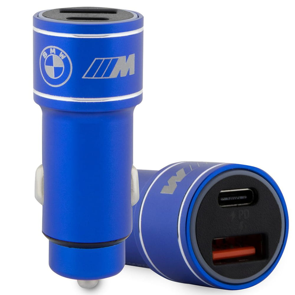 BMW 2x USB-C / USB 3.0 Autós töltő - Kék (20W)