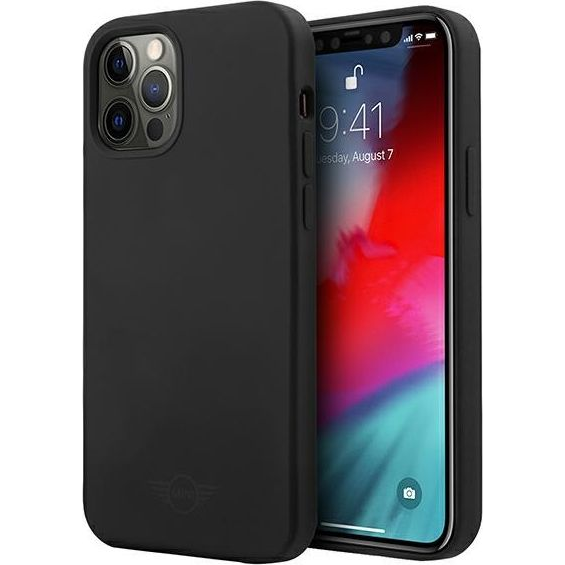 Mini MIHCP12LSLTBK iPhone 12 Pro Max 6,7" Fekete Szilikon Keménytok Tone On Tone