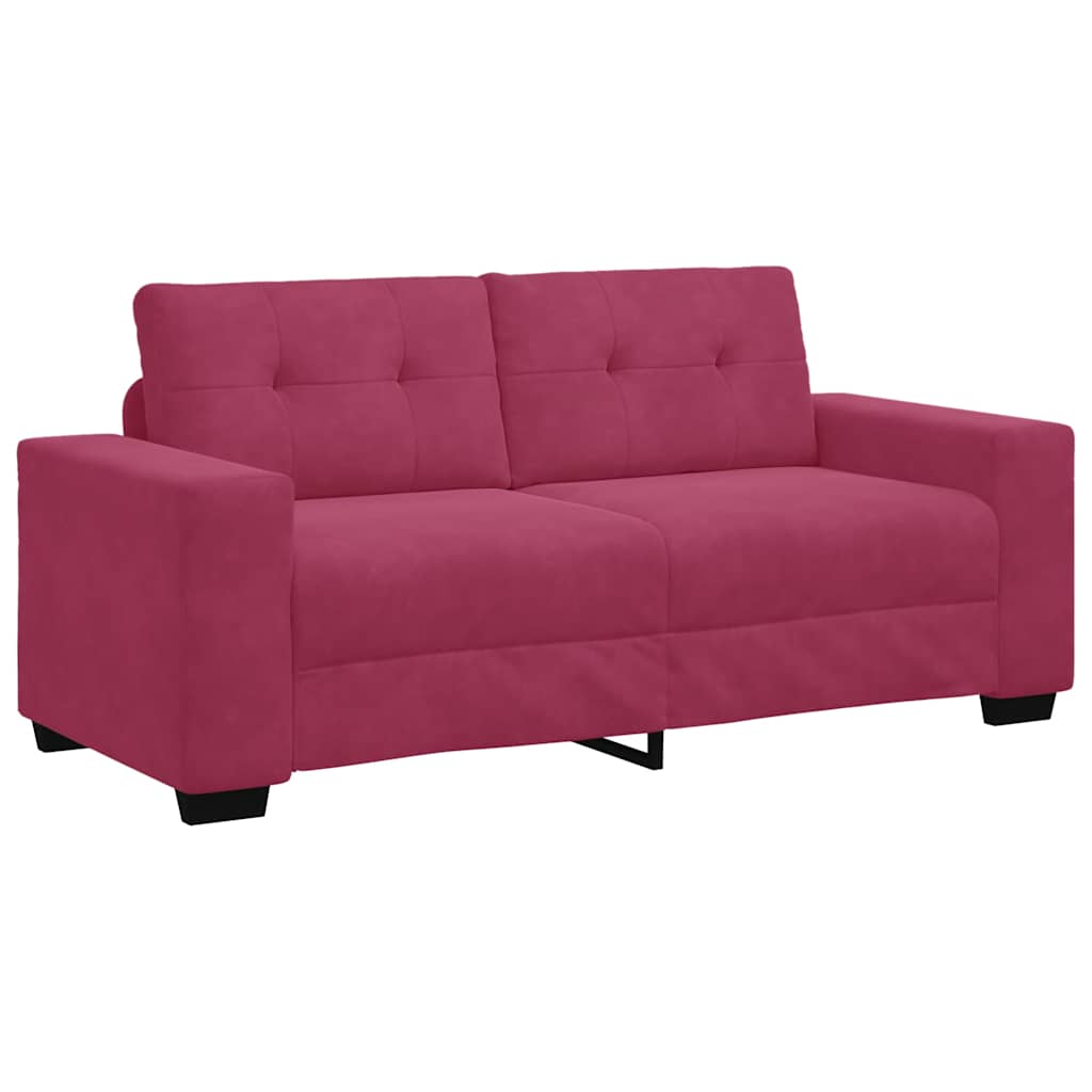bordó bársony loveseat kanapé 140 cm (4105126)