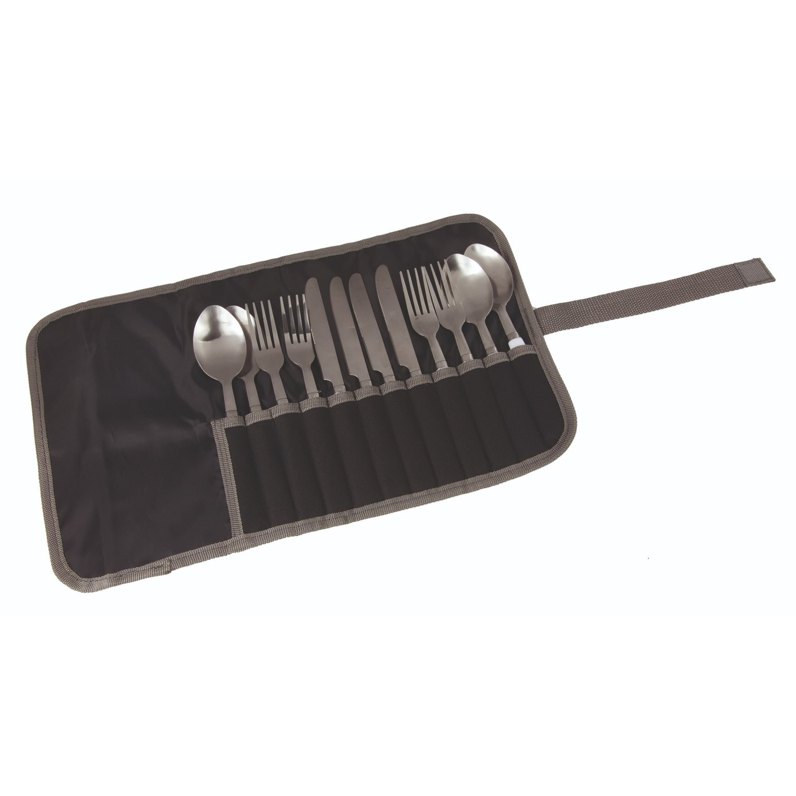 Regatta 4Prsn Cutlery Set Black/Sealgr (5020436334826)