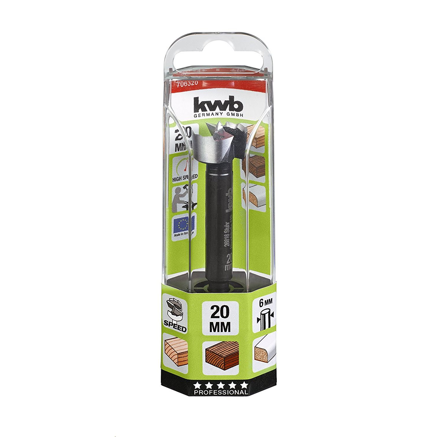 KWB PROFI AKKU TOP ENERGY SAVING 45% FORSTNER kivetőpánt süllyesztő, 20 mm (706320) (706320)