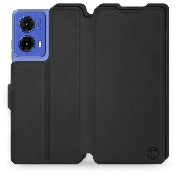 Mobiwear Soft Touch Motorola Moto G85 5G fekete flip tok