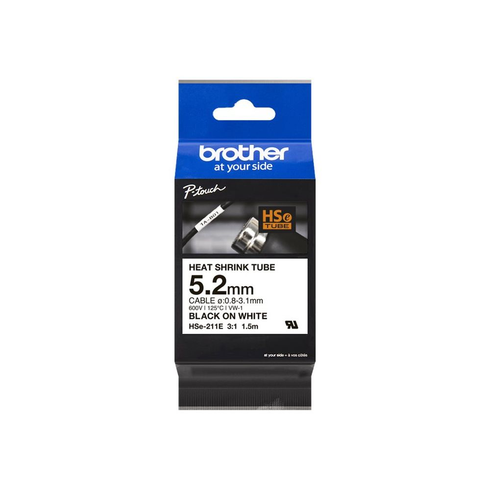 Brother HSE211E nyomtatószalag Fekete (HSE211E)