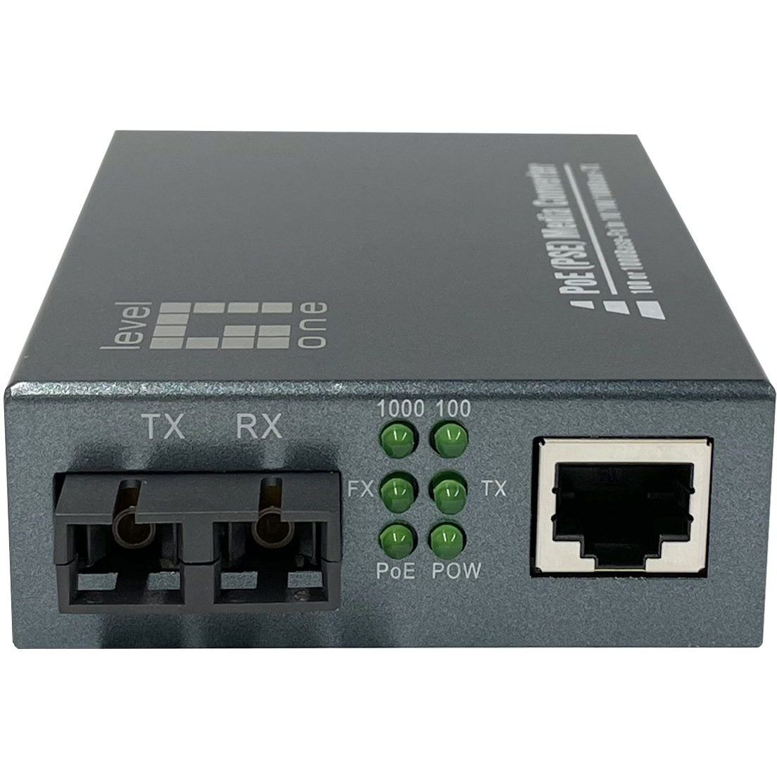 LevelOne GVT-2014 konvertor sieťovej kabeláže 1000 Mbit/s 1310 nm Jednomódové Šedá