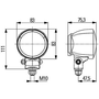 Hella Modul 70, munkalámpa, H3, 12/24 V, (O x Mé) 83 mm x 75 mm