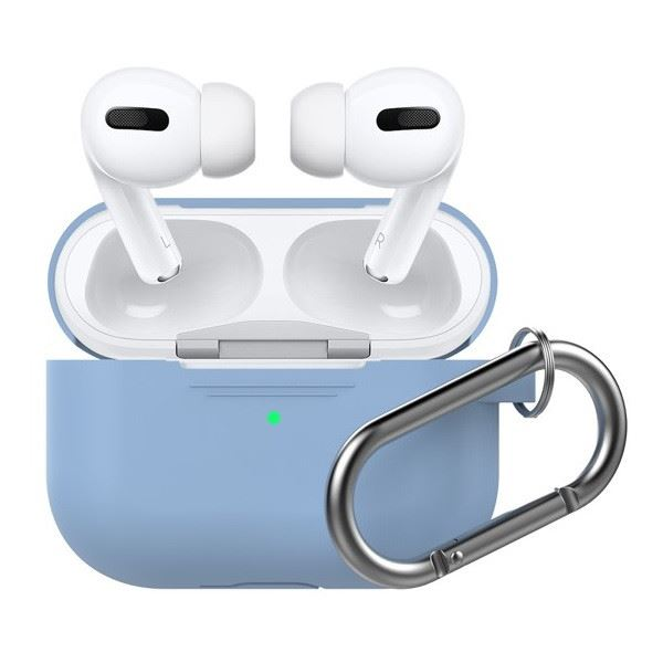 Phoner Simple Apple Airpods Pro szilikon tok akasztóval türkizkék (PN-CP-P1-3-GG) (PNCPP13GG)