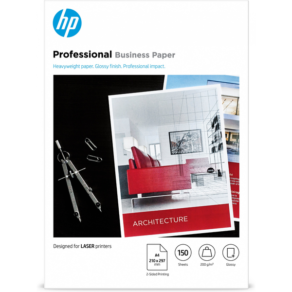 HP Professional Laser Glossy FSC Paper 200 gsm-150 sht/A4/210 x 297 mm carta inkjet A4 (210x297 mm) Bianco