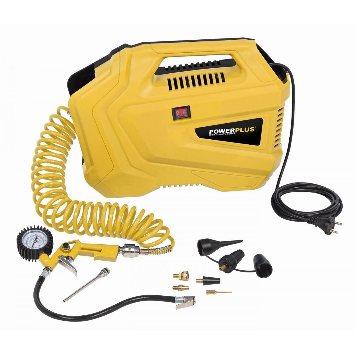 POWX1706 - Kompresszor 1100W plus 11 db olajmentes tartozék (POWX1706)