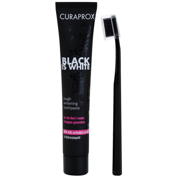 CURAPROX Black Is White Light Pack + 8 ml Black Is White fogkrém (7612412424614)